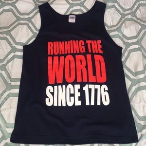 Running the world since 1776 America tank top